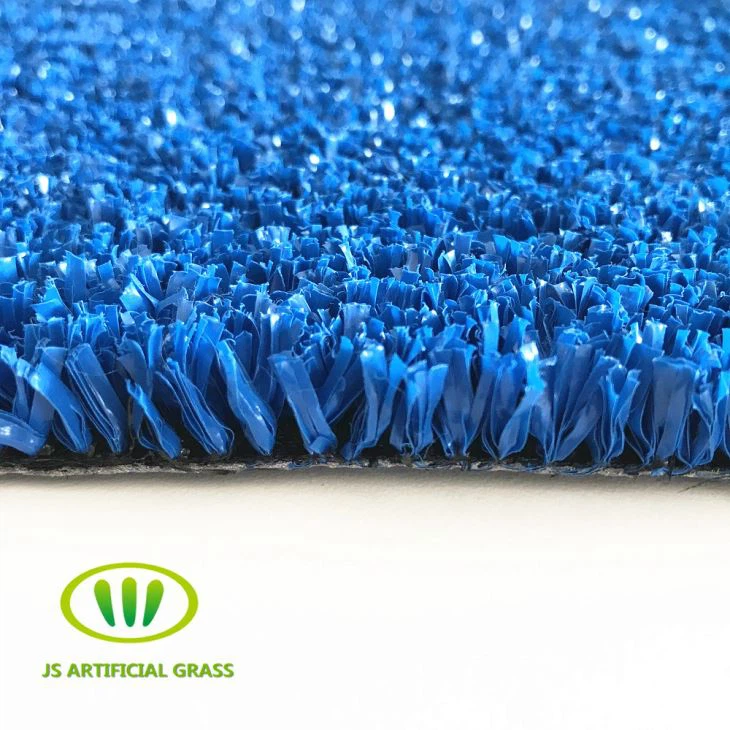 Blue Artificial Grass Used For Tennis Turf And Basketball Lawn